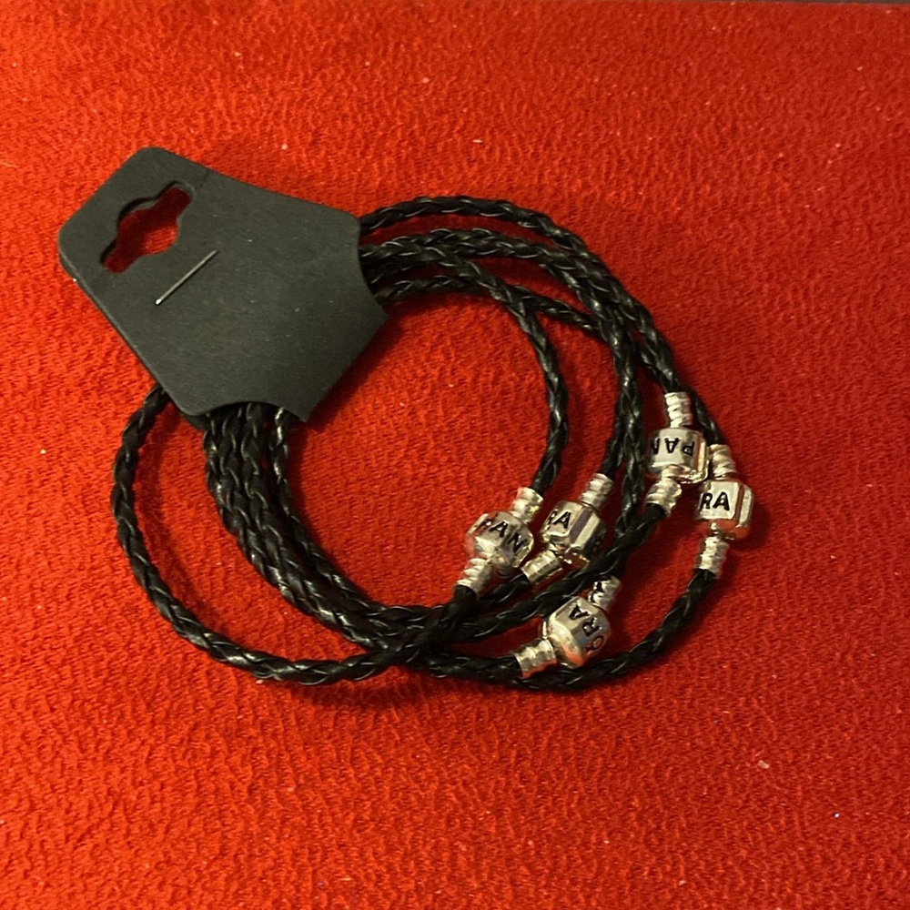 Faux Leather bracelets for large hole charms (set of 5)